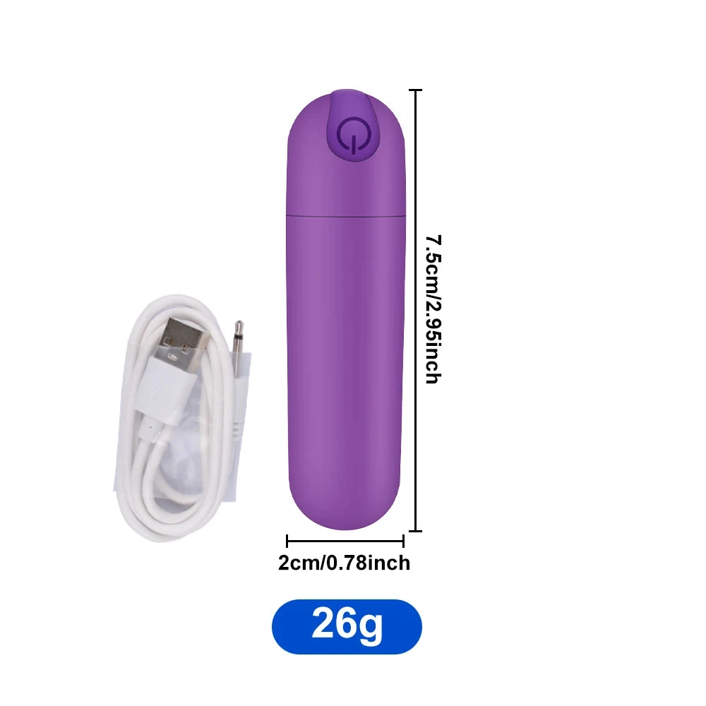 10 Speeds Mini Black Silver Purple Bullet Vibrator