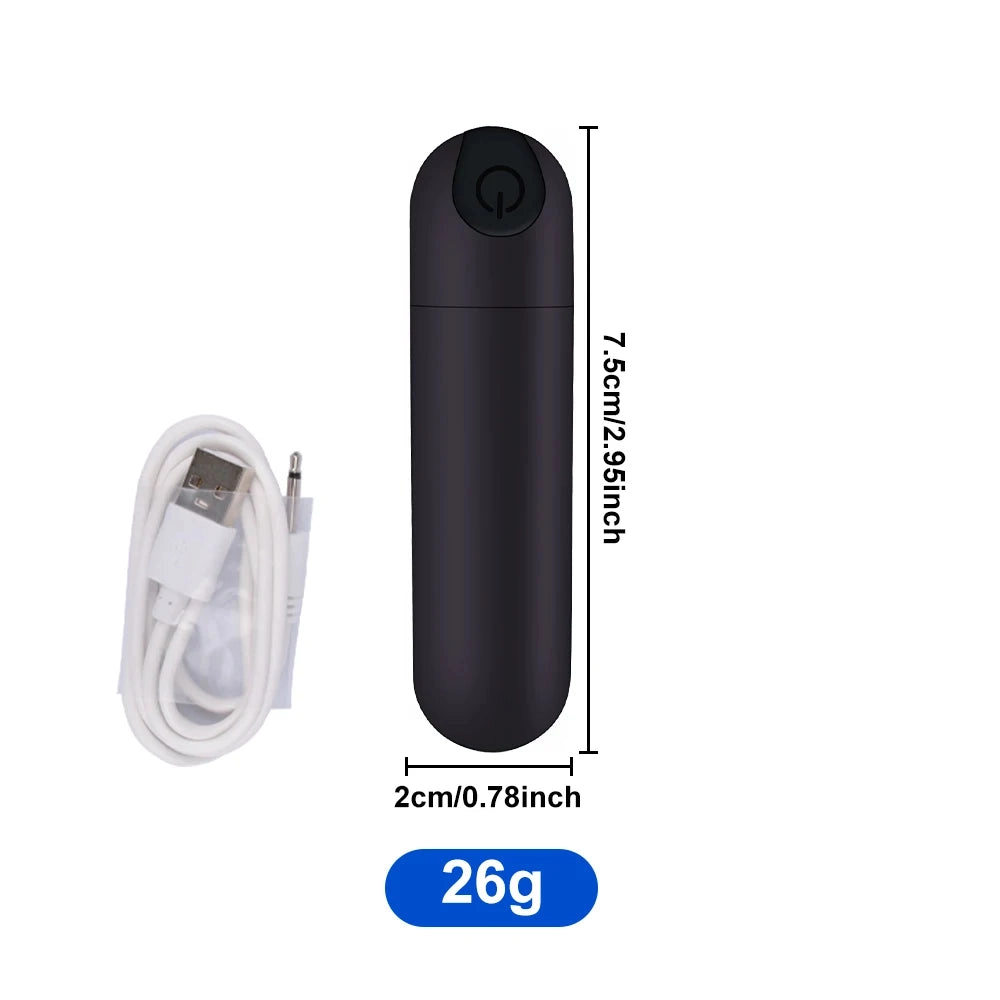 10 Speeds Mini Black Silver Purple Bullet Vibrator
