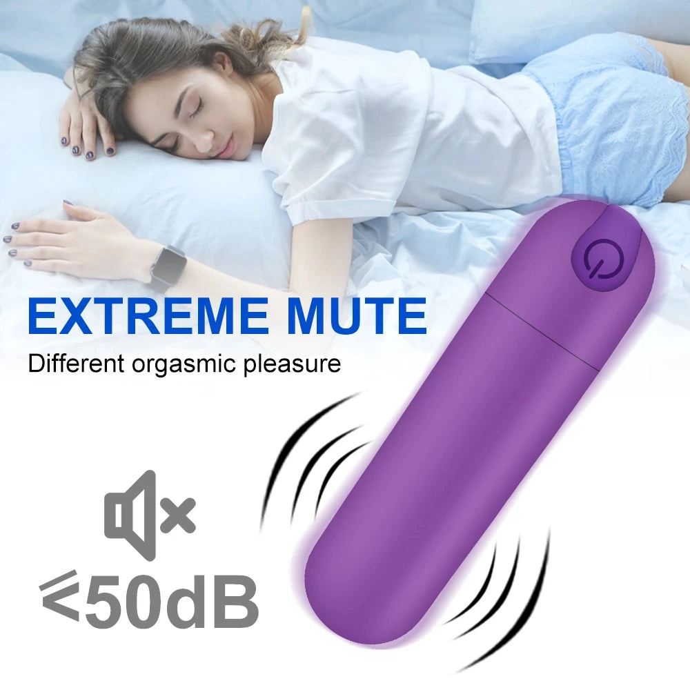 10 Speeds Mini Black Silver Purple Bullet Vibrator