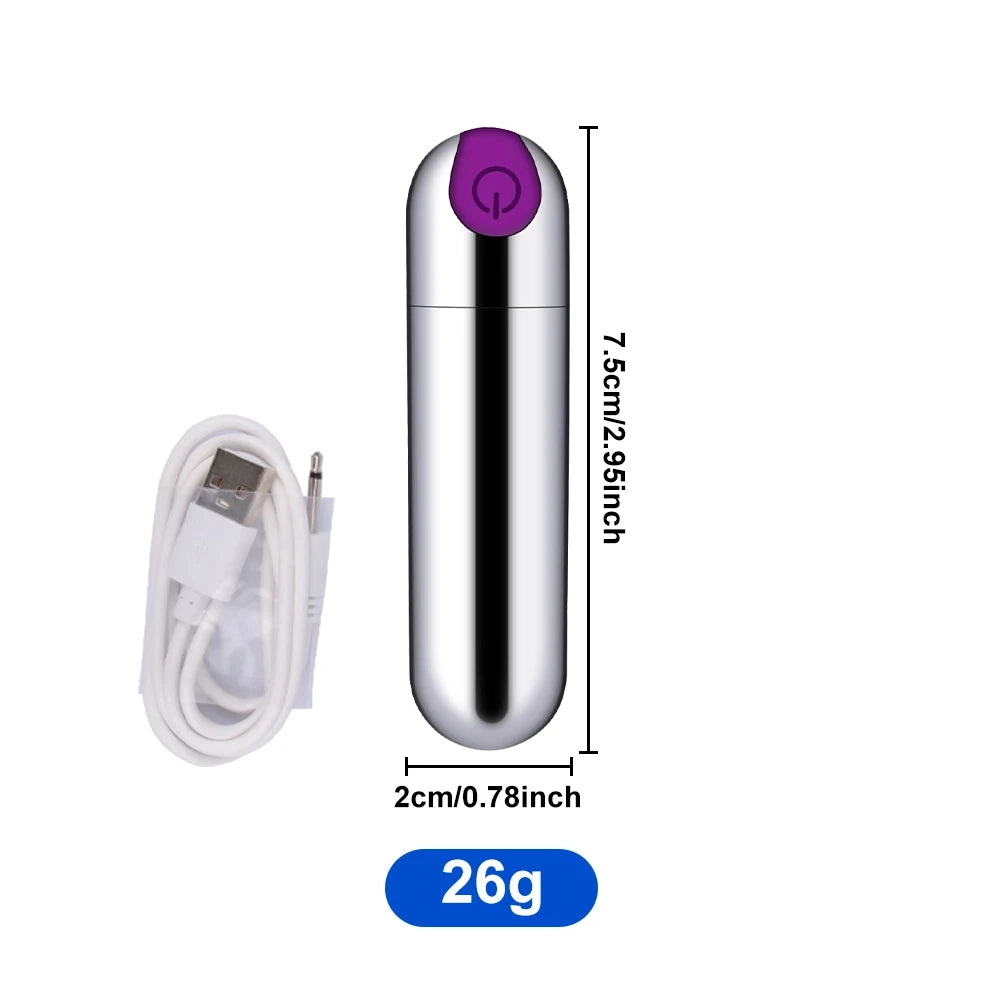 10 Speeds Mini Black Silver Purple Bullet Vibrator