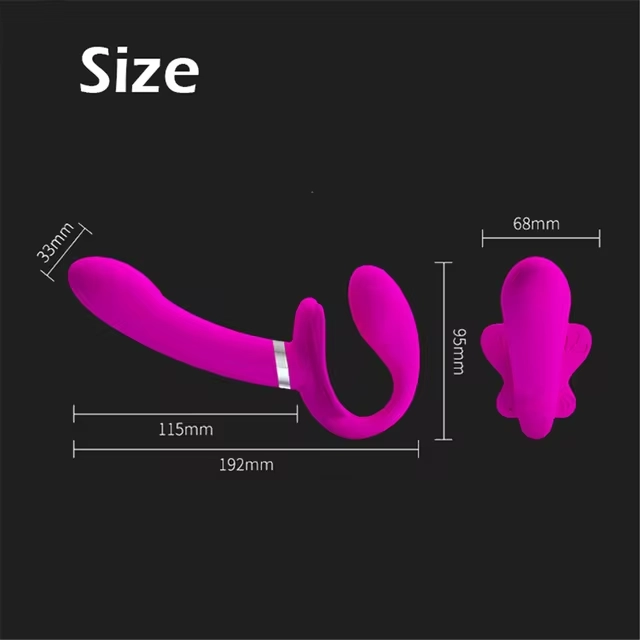 12 Speeds Strapless Strap On Dildo G-Spot Vibrator