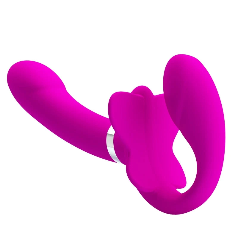 12 Speeds Strapless Strap On Dildo G-Spot Vibrator