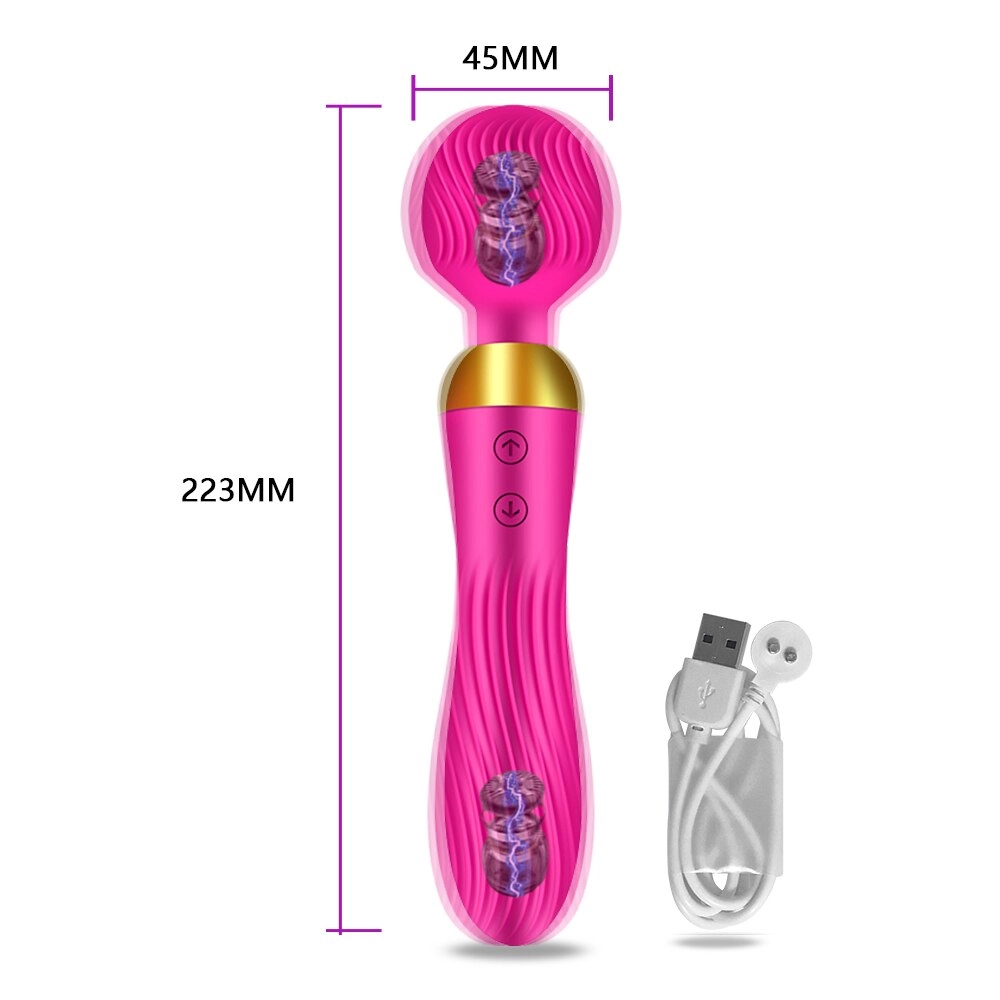 18 Speeds Powerful AV Magic Wand Vibrator Sex Toys for Women G Spot Clitoris Stimulator Dildo Dual Motors Toys