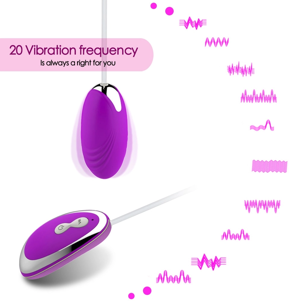 20 Speed Powerful Vibrating Egg Remote Control Vibrator Bullet Silicone Massage Ball Clitoris Stimulator Erotic Sex Toy for Women
