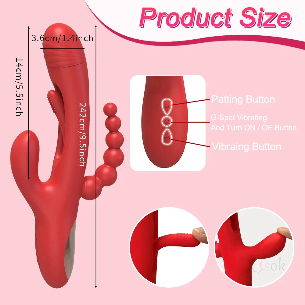 3-in-1 Flapping Clit Vibrator