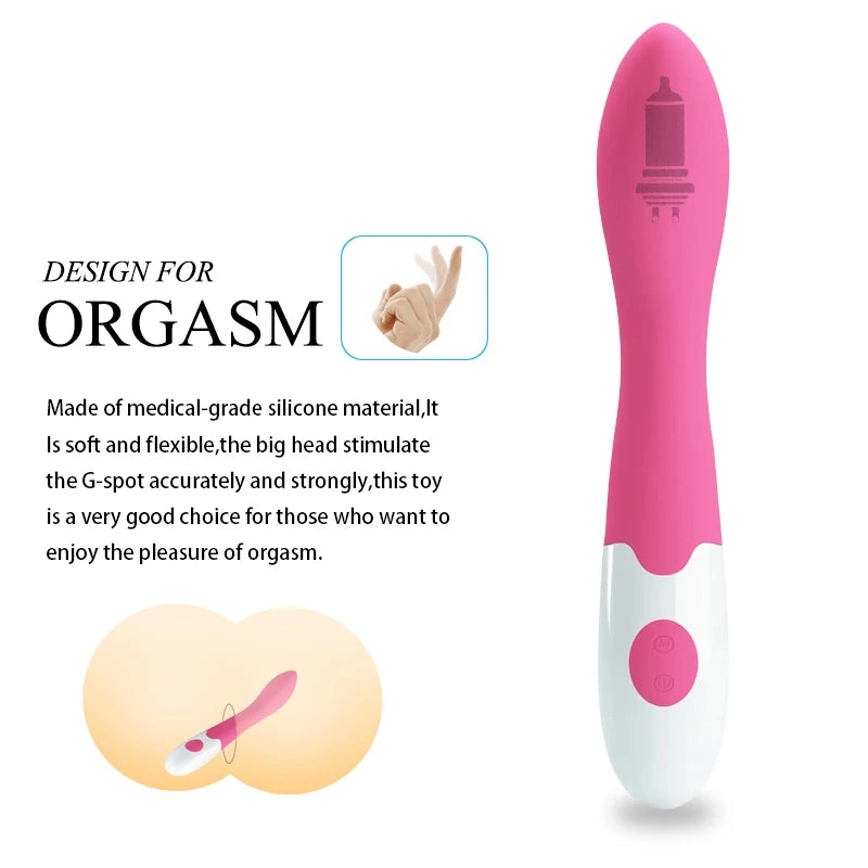 30-Speed Silicone G Spot Vibrator for Women