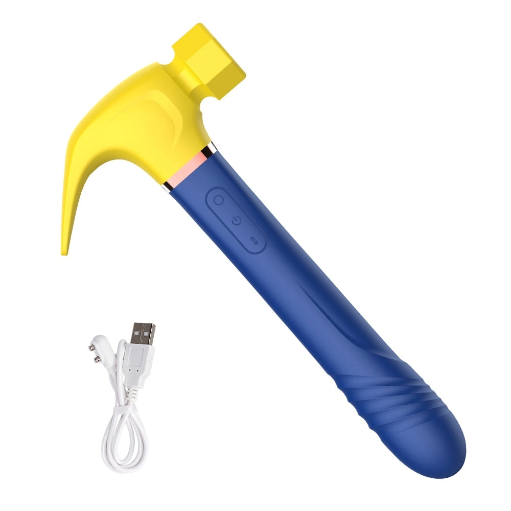 4 in 1 Hammer Vibrator Vibrating Sucking Thrusting Licking Hammer Sex Toy