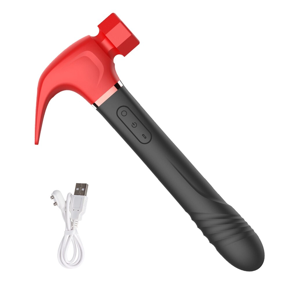 4 in 1 Hammer Vibrator Vibrating Sucking Thrusting Licking Hammer Sex Toy