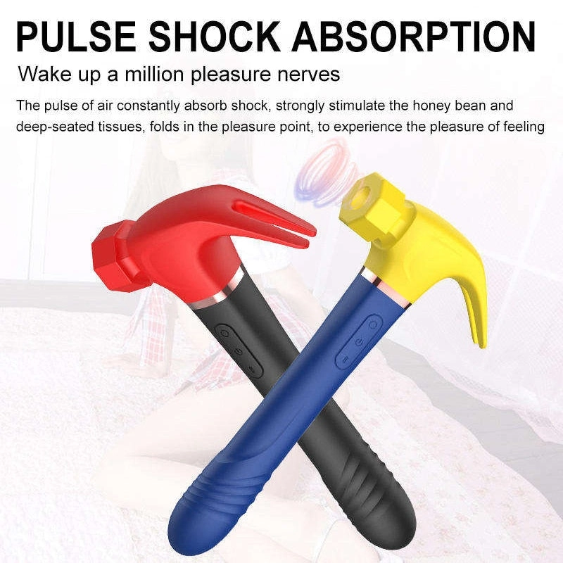 4 in 1 Hammer Vibrator Vibrating Sucking Thrusting Licking Hammer Sex Toy