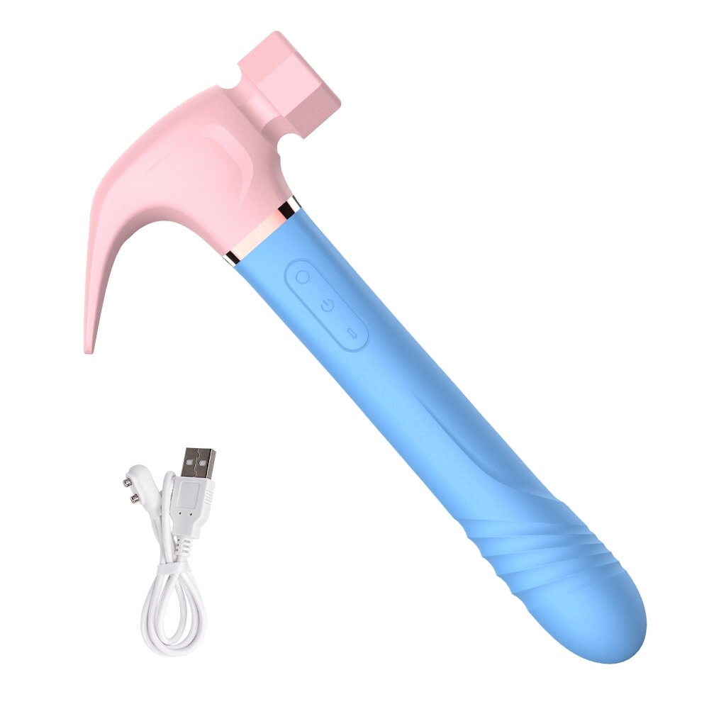 4 in 1 Hammer Vibrator Vibrating Sucking Thrusting Licking Hammer Sex Toy