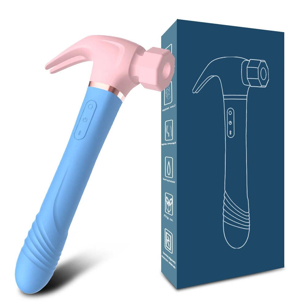 4 in 1 Hammer Vibrator Vibrating Sucking Thrusting Licking Hammer Sex Toy