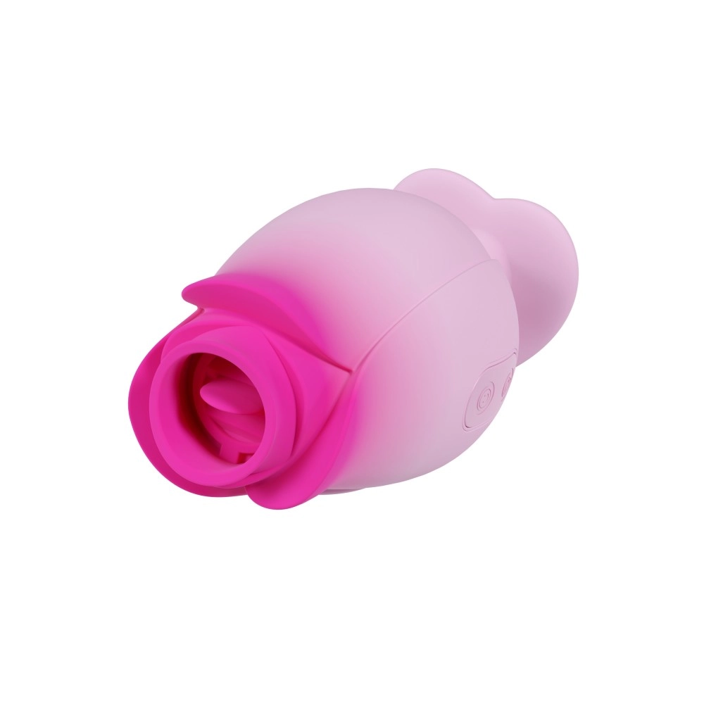 Aria | Tulip Trance Silicone Personal Massager with Suction & Tongue-Fluttering Sensations – Pink