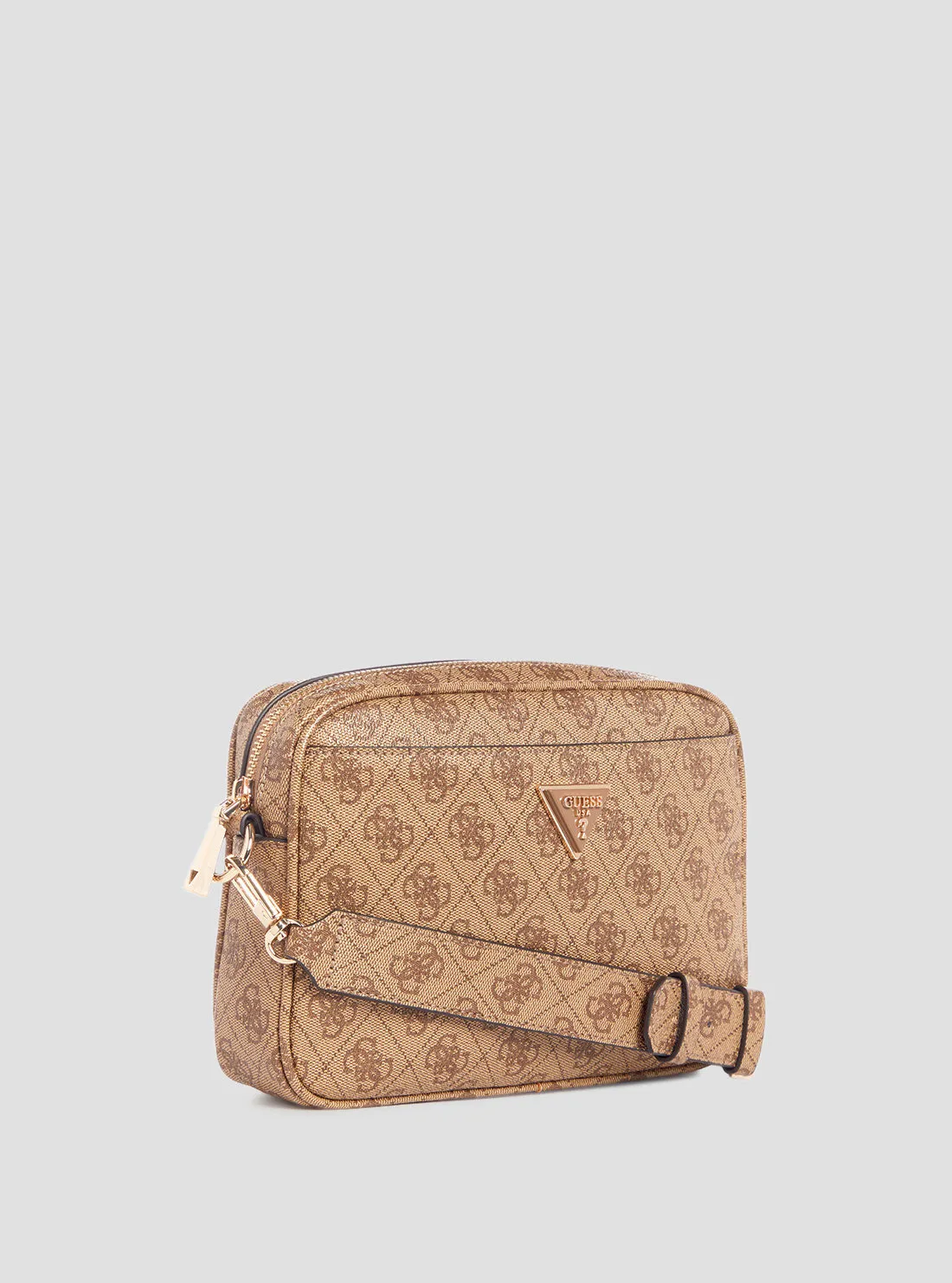 Beige Logo Meridian Camera Bag