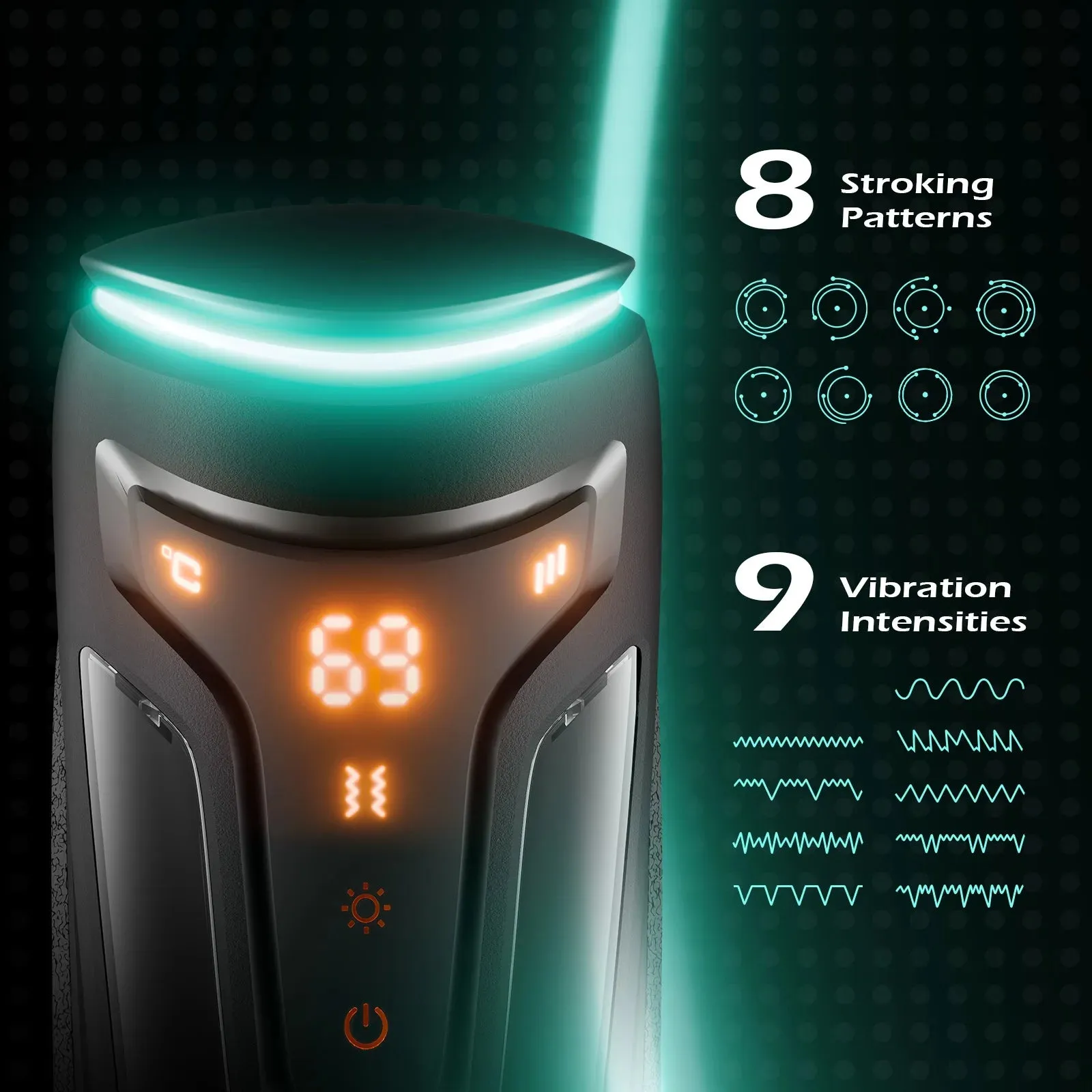 Blow Job Machine with LED Heating Automatic Thrusting Sucking Machine