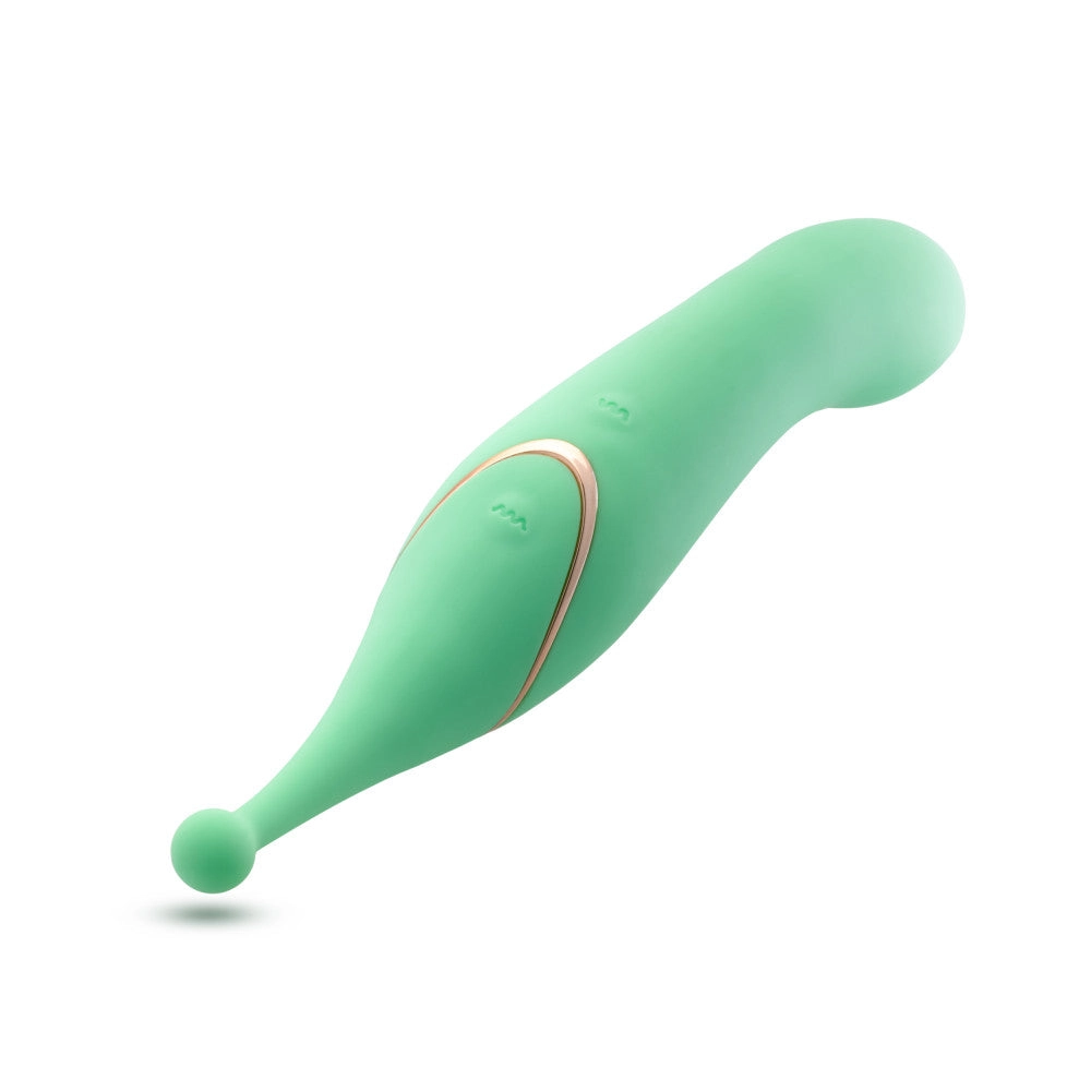 Blush Collection | Stella 7 Inch Dual-Ended Clitoral G-Spot Vibrating Wand With Precision Stimulation – In Green