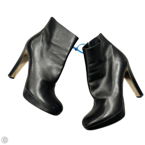 Boots Luxury Designer By Dior In Black & Gold, Size: 5.5