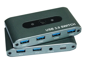 Bytecc U3-SW204 - Hub - KVM switch selector - 4 x SuperSpeed USB 3.0 - desktop