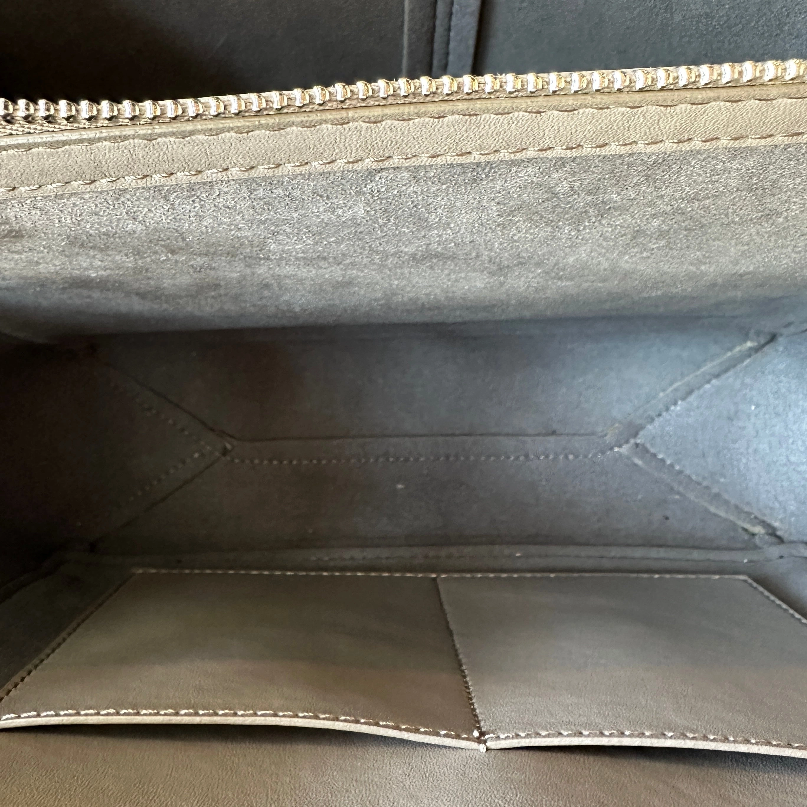 CELINE Tri-fold Medium Grey Shoulder Bag