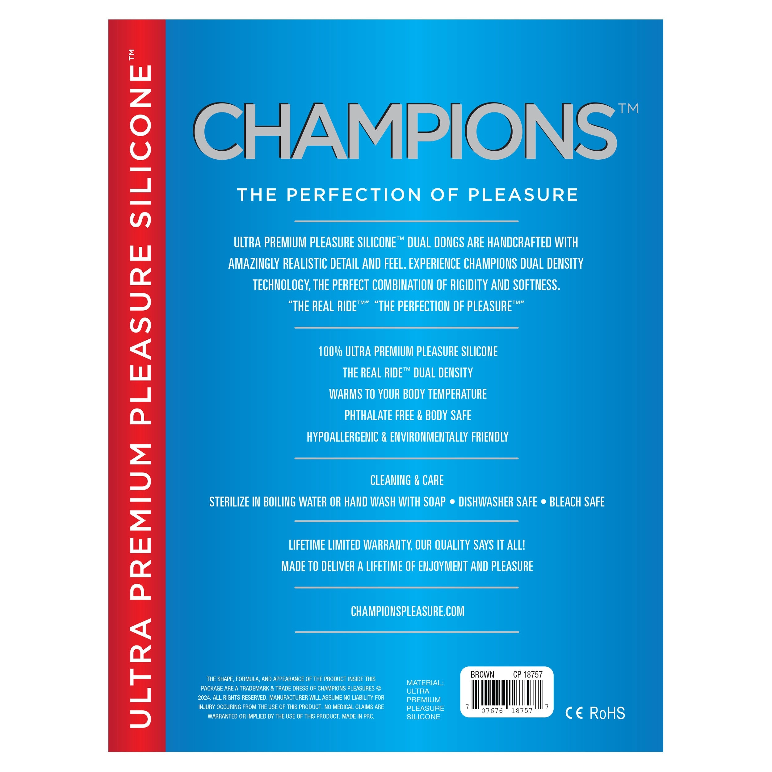 Champions Ultra-Premium Pleasure 14" Silicone Dildo