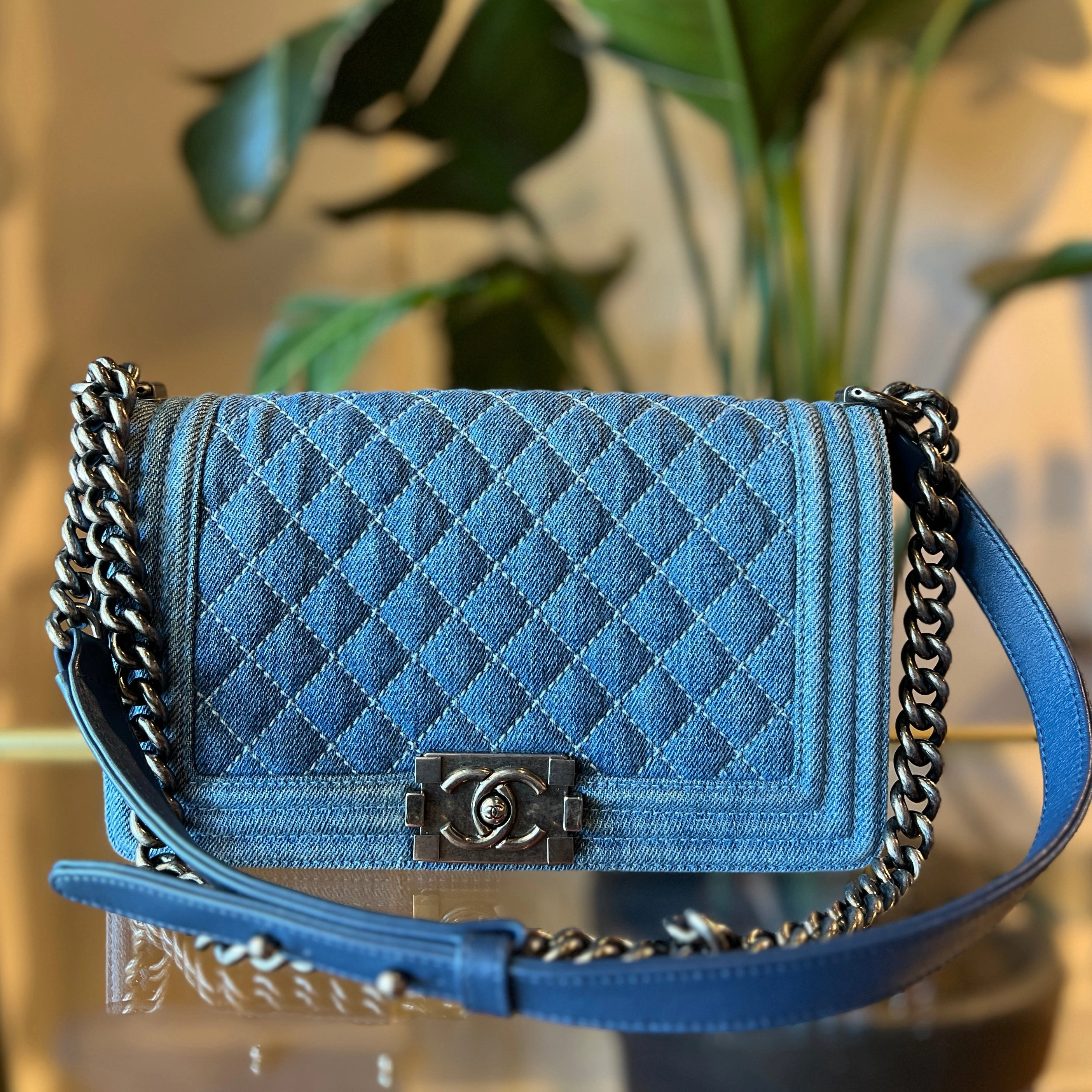 CHANEL Boy Medium Denim Bag
