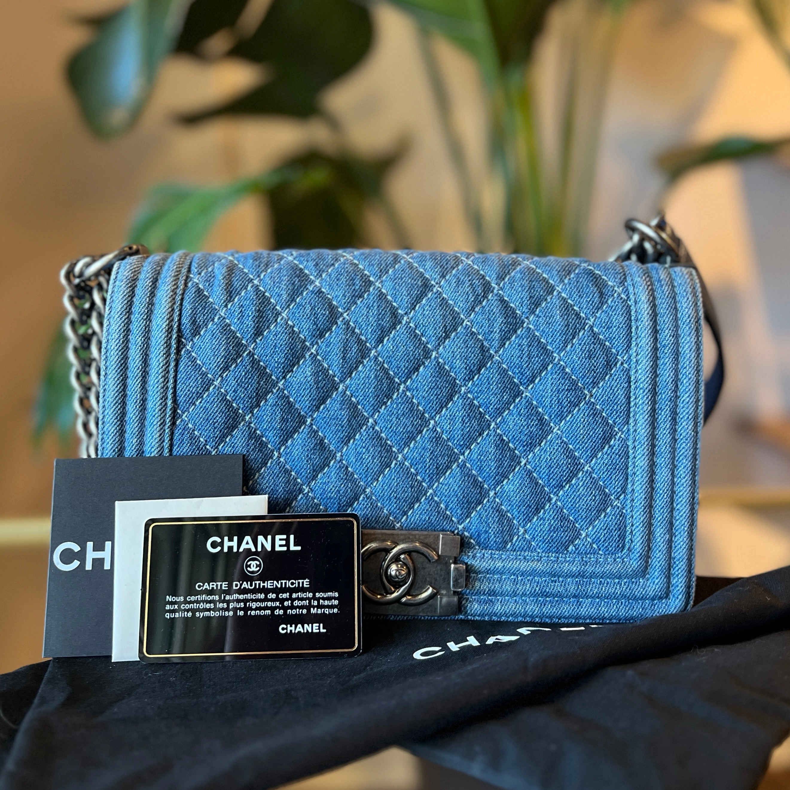 CHANEL Boy Medium Denim Bag