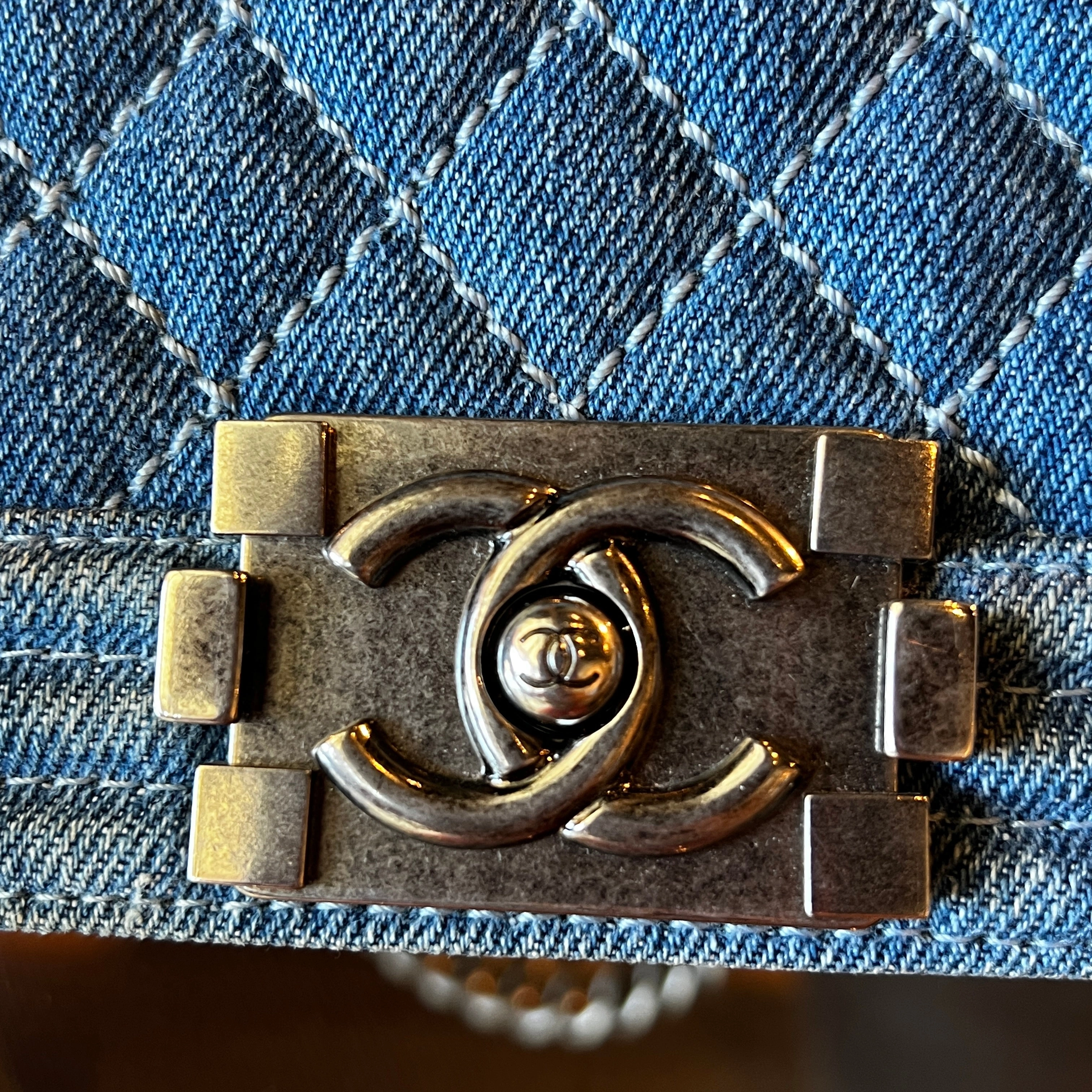 CHANEL Boy Medium Denim Bag