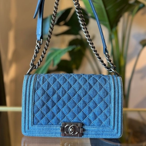 CHANEL Boy Medium Denim Bag
