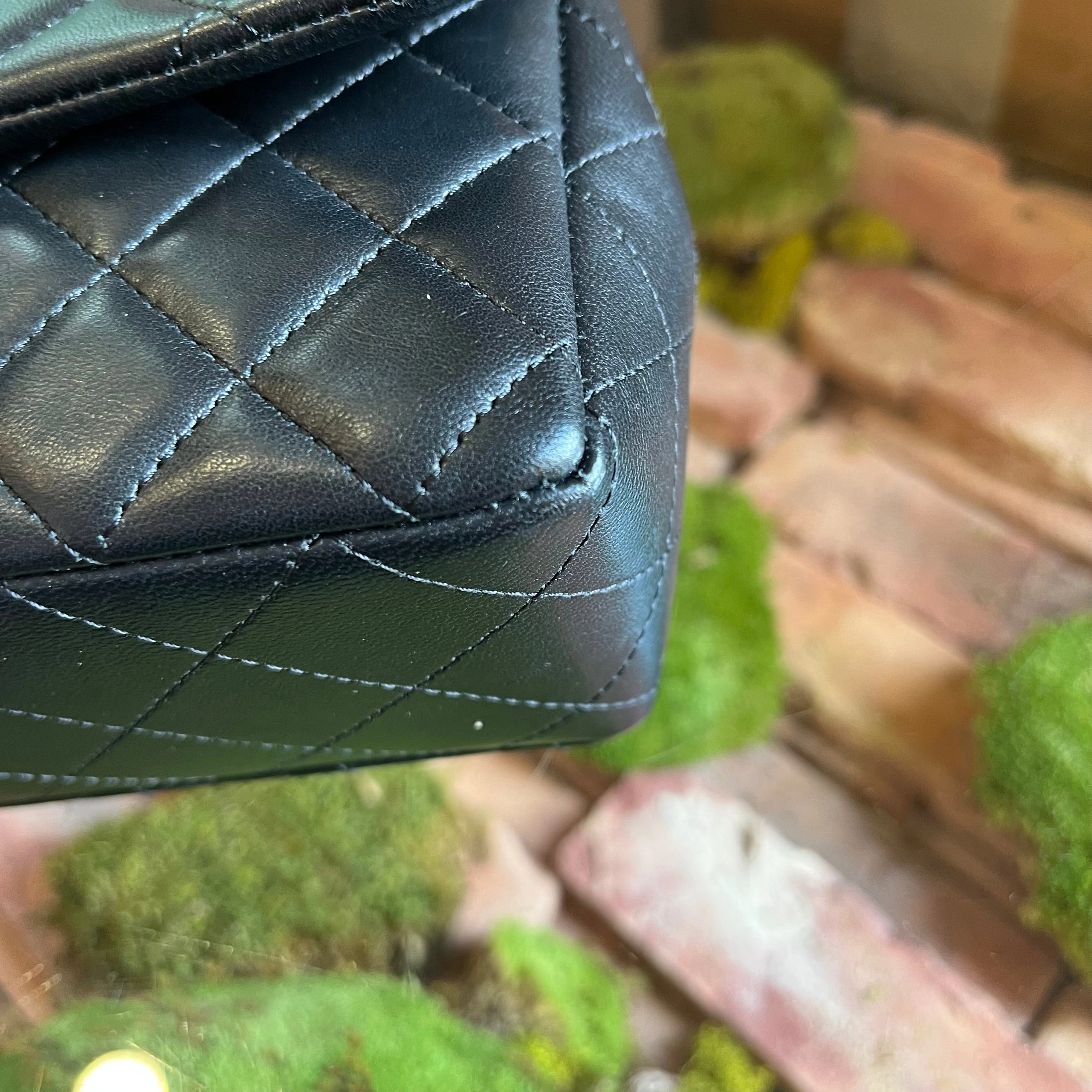 CHANEL Rectangular Mini Classic Black Lambskin Flap Shoulder Bag