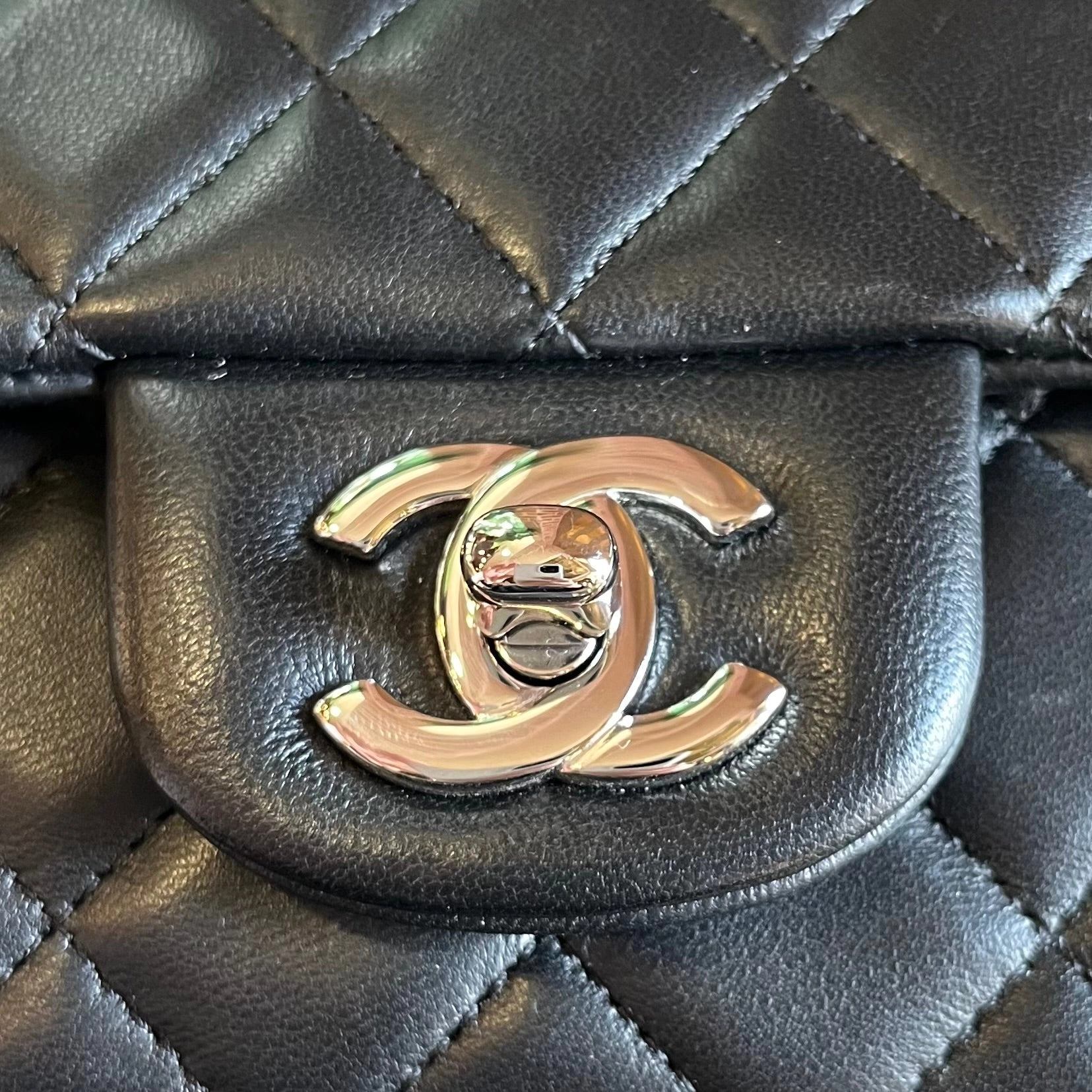 CHANEL Rectangular Mini Classic Black Lambskin Flap Shoulder Bag