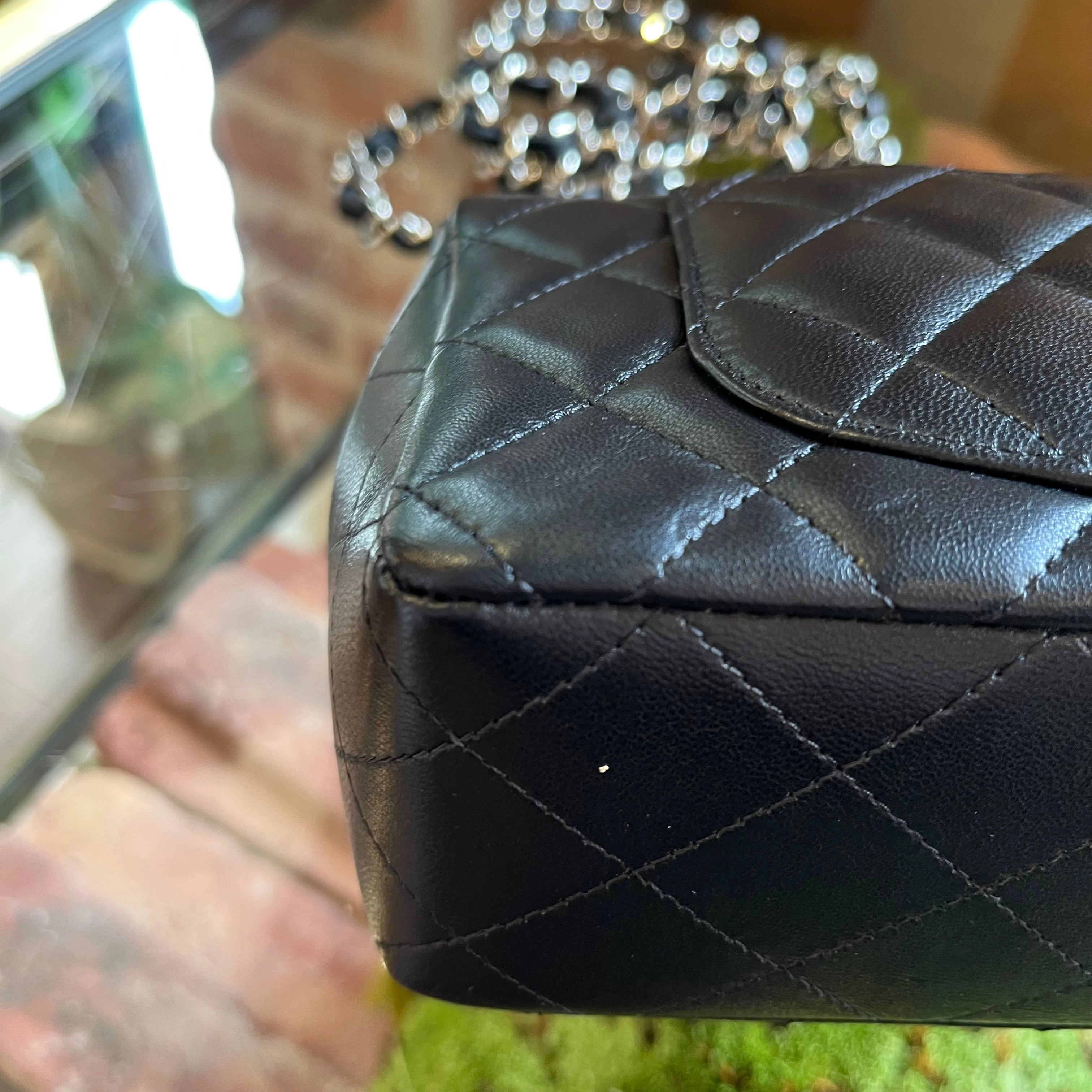 CHANEL Rectangular Mini Classic Black Lambskin Flap Shoulder Bag