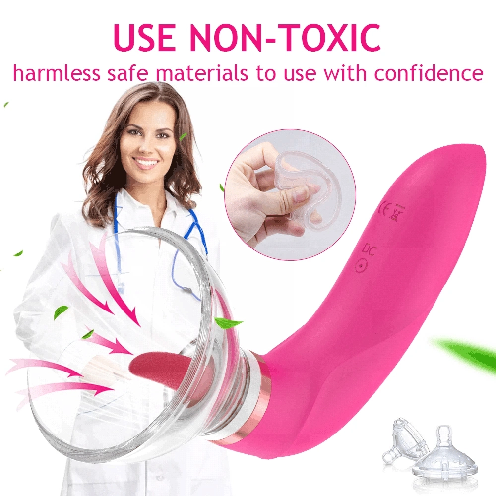 Clit Sucker Nipple Sucking Vibrator Tongue Licking Toy