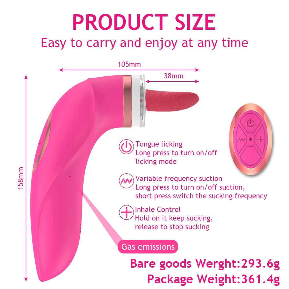 Clit Sucker Nipple Sucking Vibrator Tongue Licking Toy