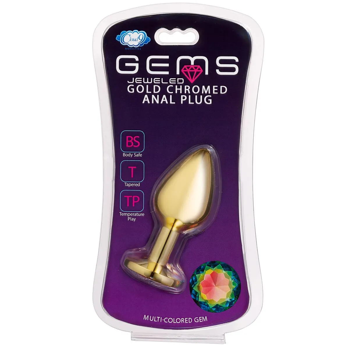 Cloud 9 gems gold anal plug