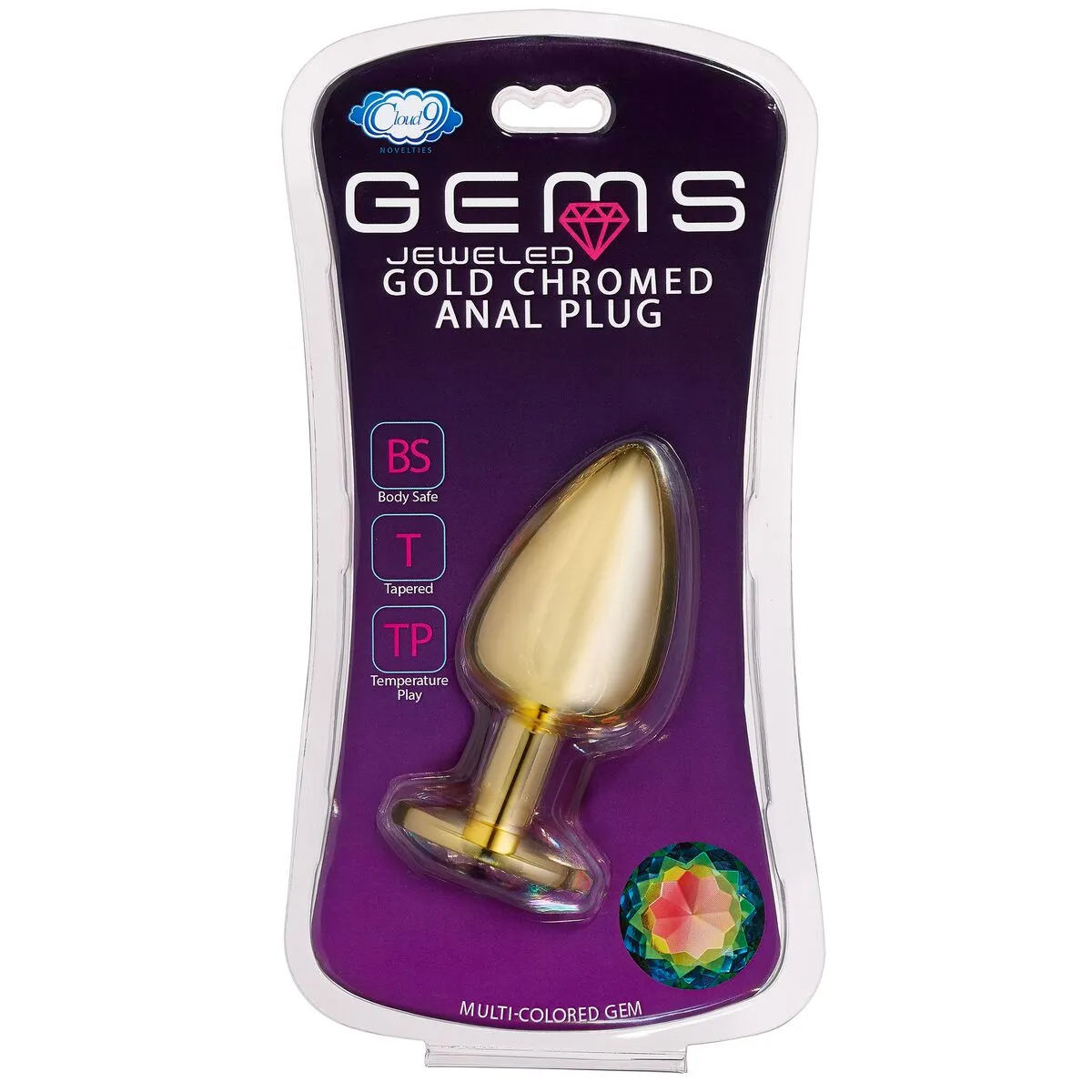 Cloud 9 gems gold anal plug