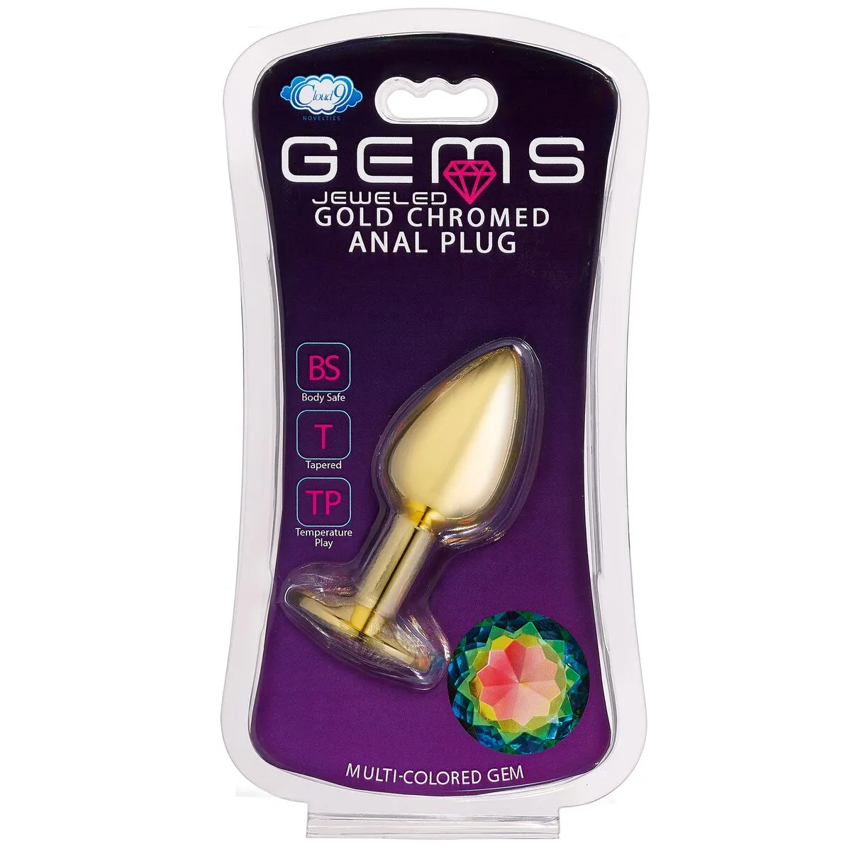 Cloud 9 gems gold anal plug