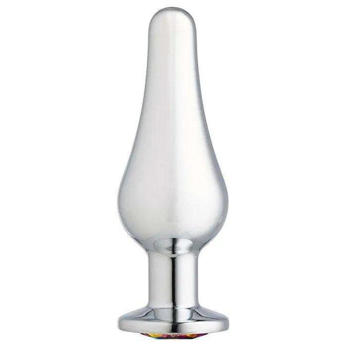 Cloud 9 gems silver chromed tall anal plug