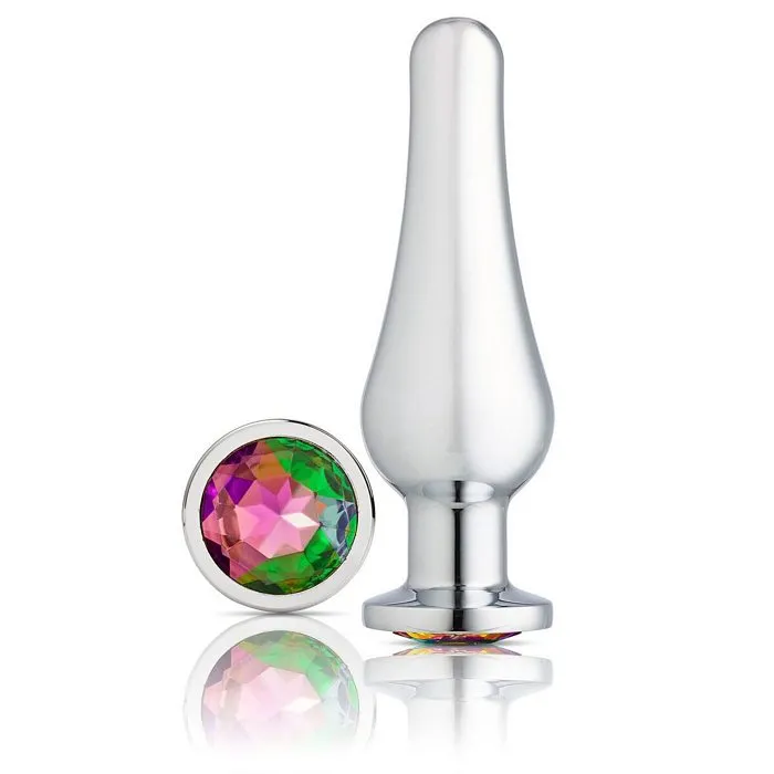 Cloud 9 gems silver chromed tall anal plug