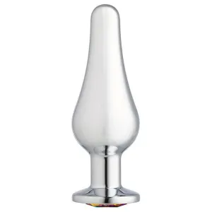 Cloud 9 gems silver chromed tall anal plug