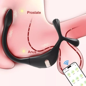 Cock Ring Vibrator with Mini Prostate Massager