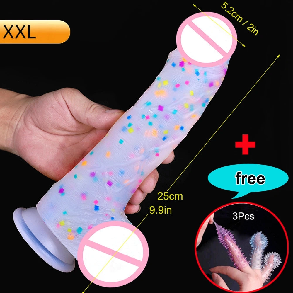 Confetti Dildo with Strong Suction Cup for Women