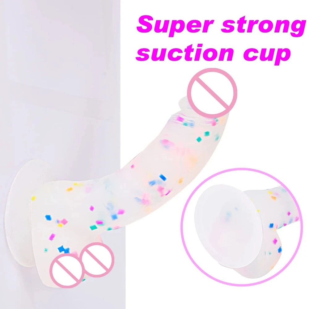 Confetti Dildo with Strong Suction Cup for Women