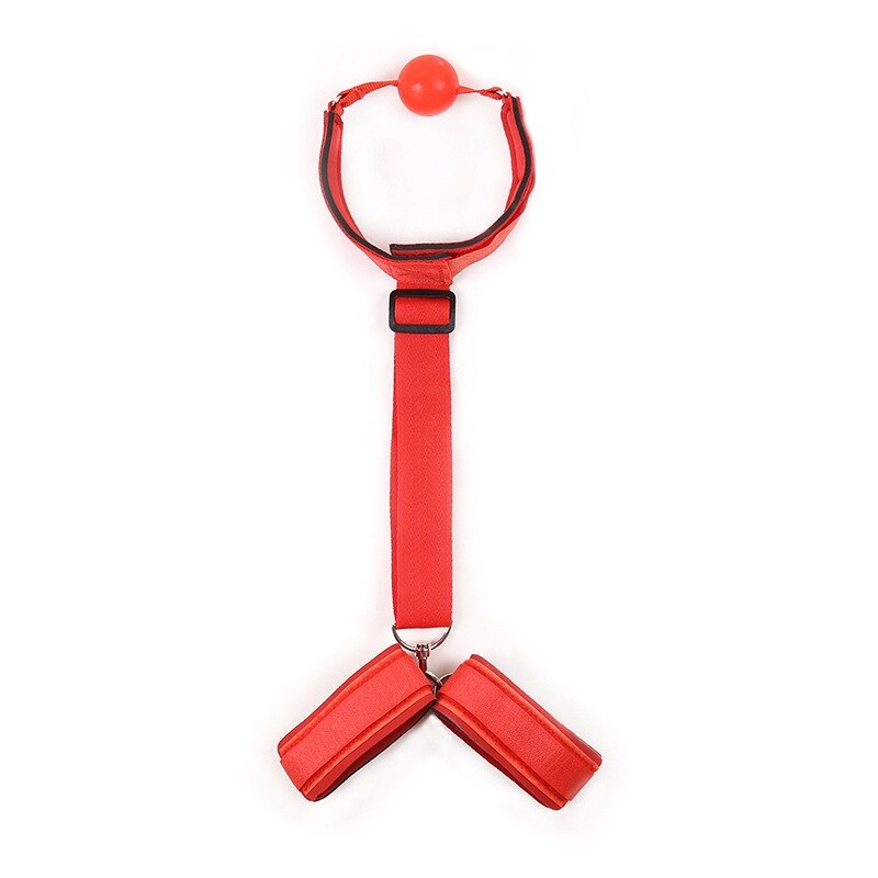 Couples Erotic BDSM Bondage Slave Leg Open Restraints Neck Handcuffs Ankle Cuff Straps