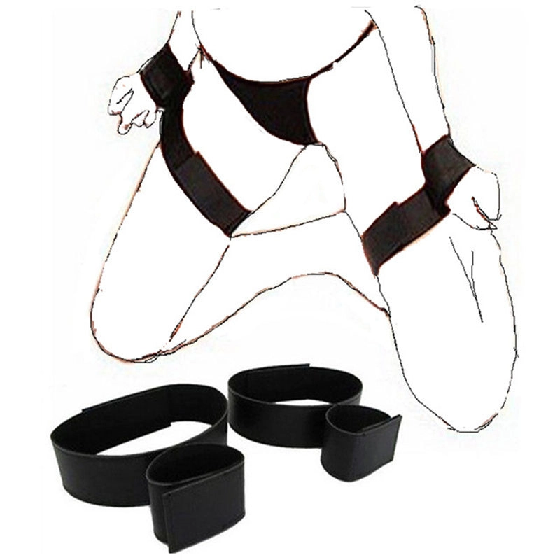 Couples Erotic BDSM Bondage Slave Leg Open Restraints Neck Handcuffs Ankle Cuff Straps