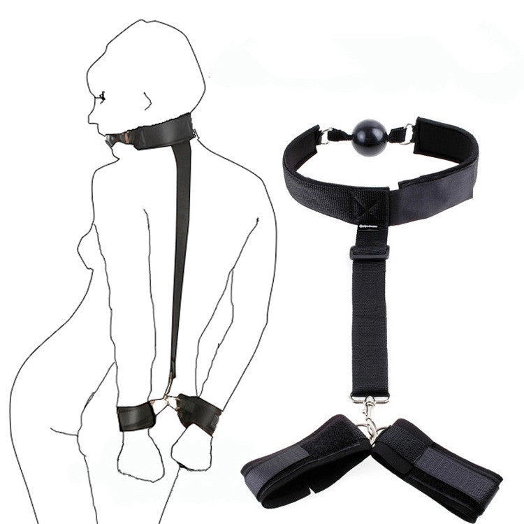 Couples Erotic BDSM Bondage Slave Leg Open Restraints Neck Handcuffs Ankle Cuff Straps