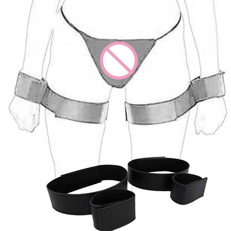 Couples Erotic BDSM Bondage Slave Leg Open Restraints Neck Handcuffs Ankle Cuff Straps