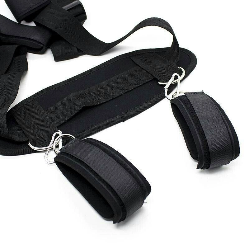 Couples Erotic BDSM Bondage Slave Leg Open Restraints Neck Handcuffs Ankle Cuff Straps