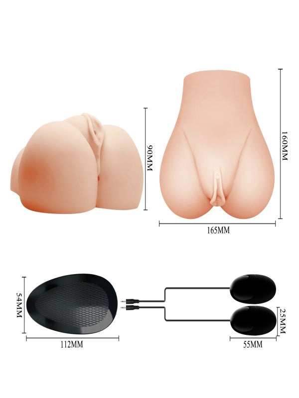 Crazy Bull Lifelike Vibrating Dual Entry Masturbator