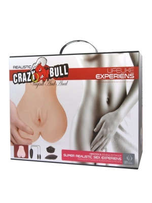 Crazy Bull Lifelike Vibrating Dual Entry Masturbator