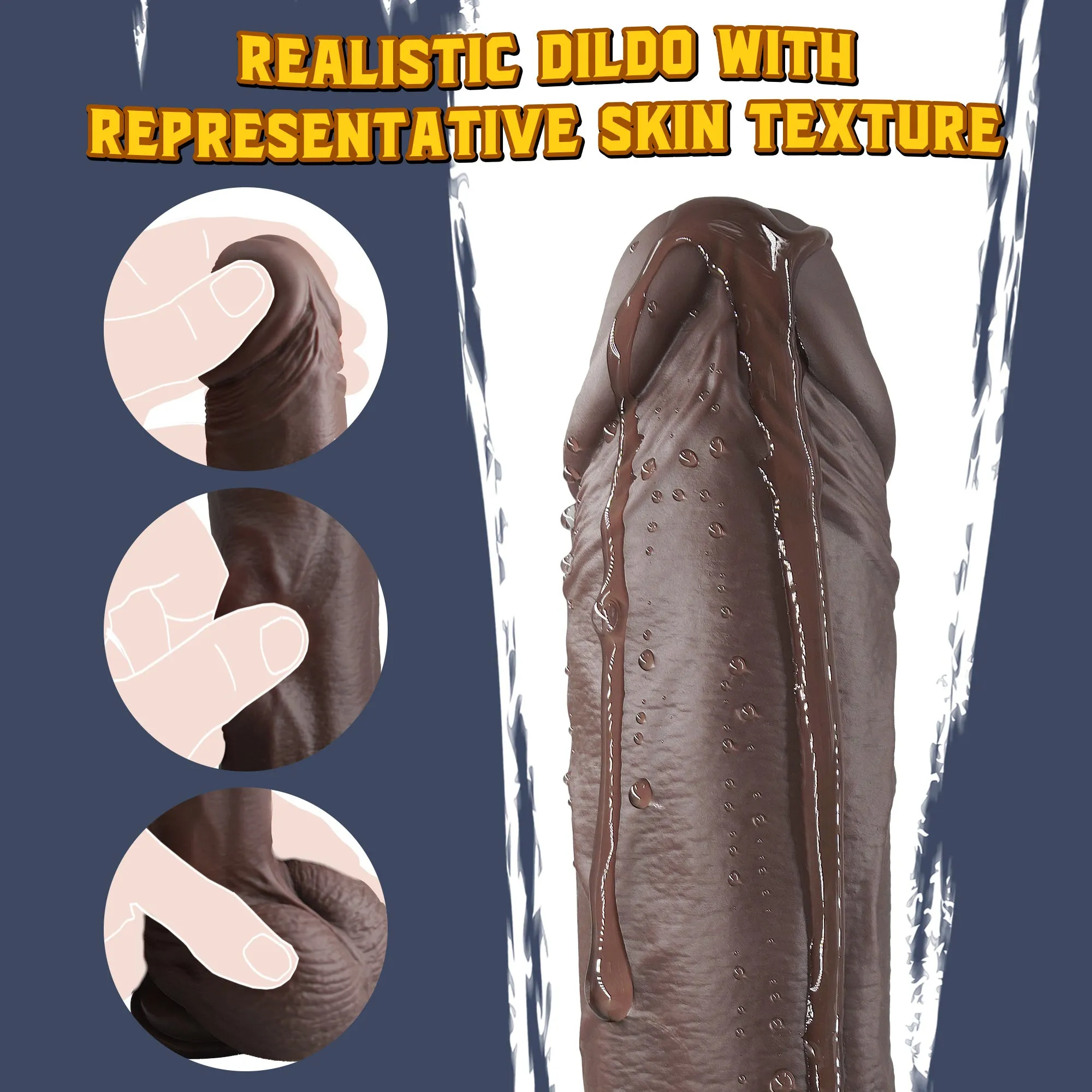 Dildo Realistic Vibrator with Thrusting & Vibrating Patterns