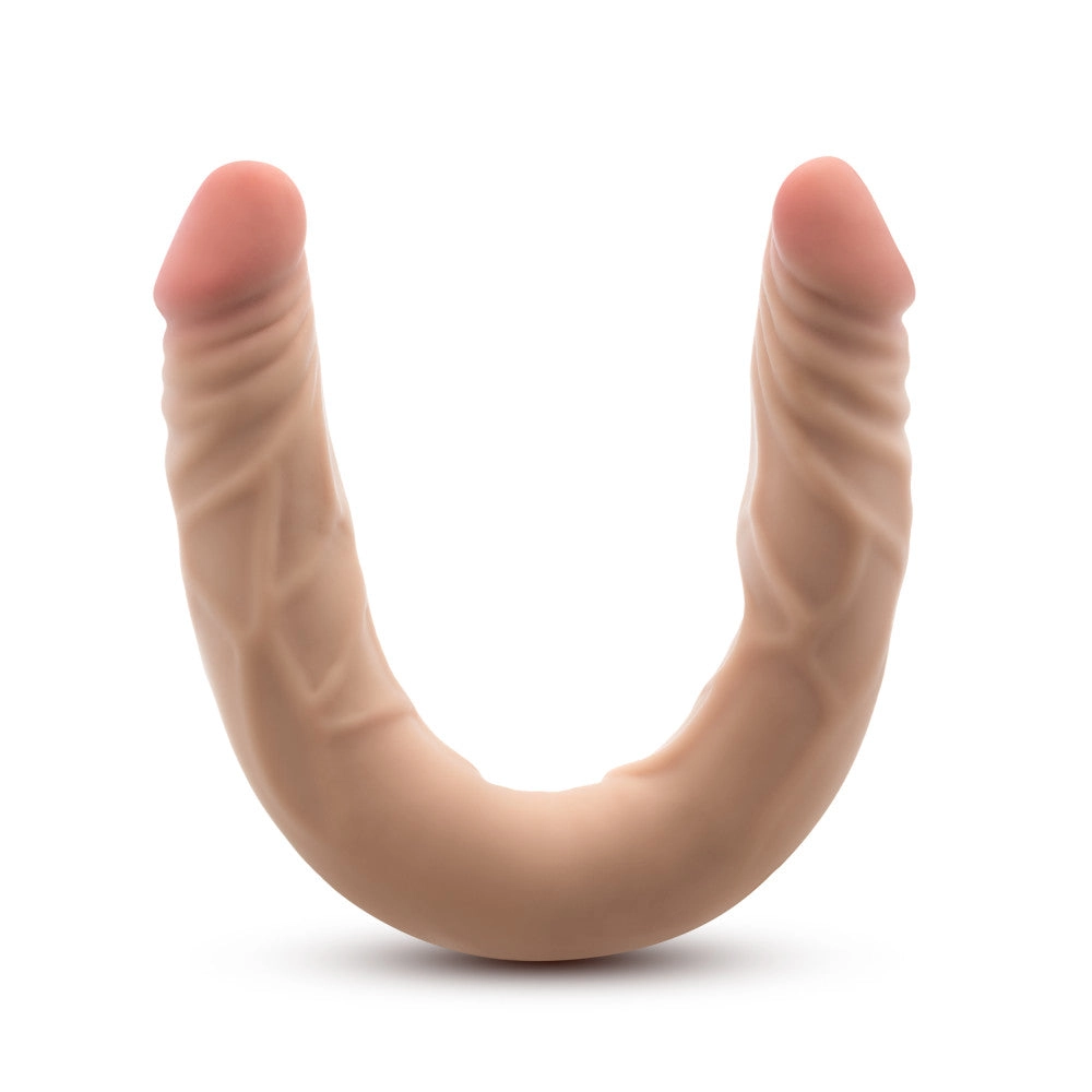 Dr. Skin Plus | 14 Inch Double Dong – Extra Long Double-Ended Dildo With A Realistic Posable Shaft - Beige